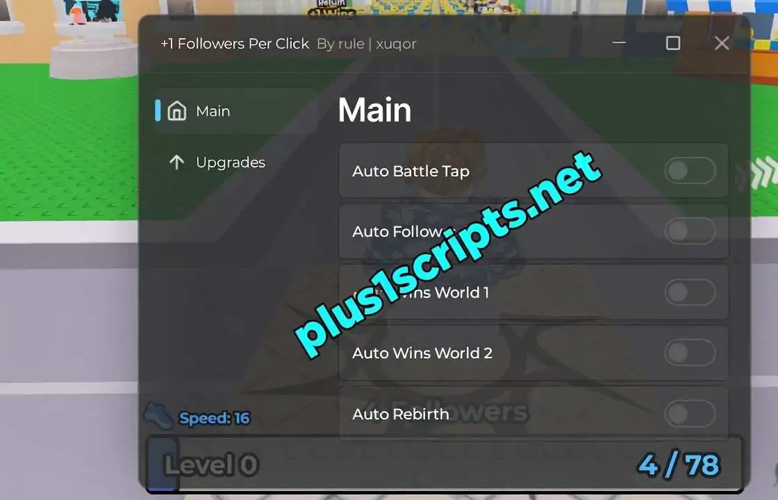 +1 Followers Per Click Script | Xuqor Hub (No KEY) | Auto Battle