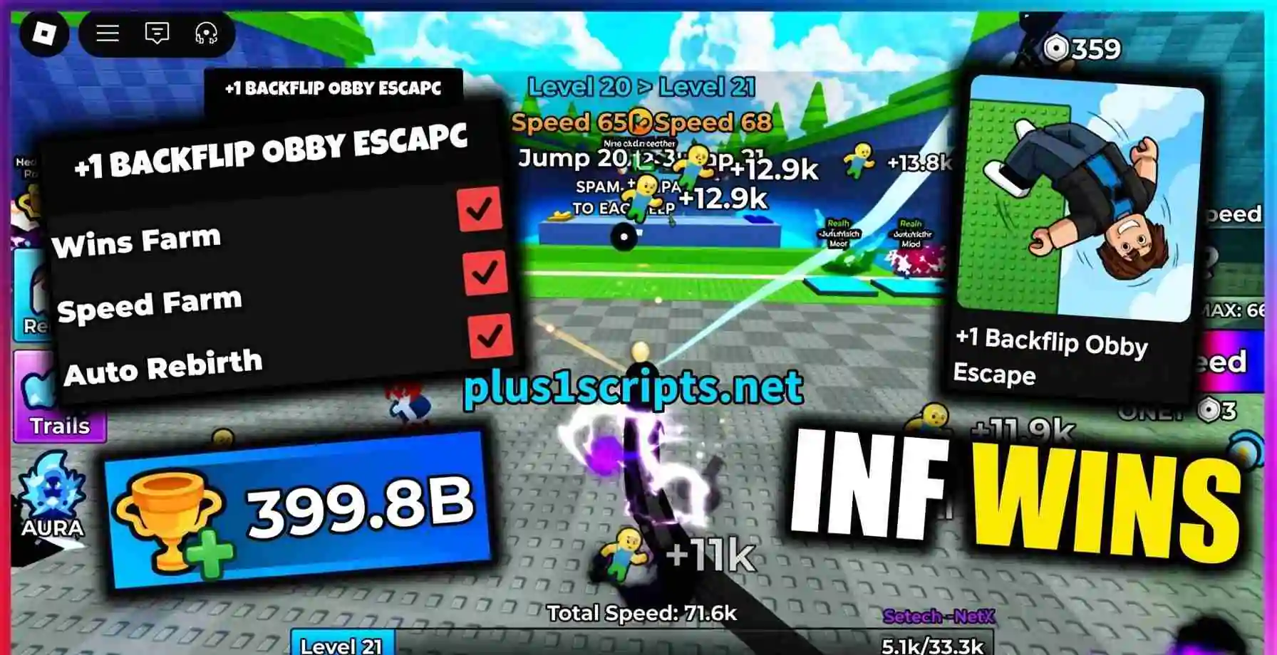 +1 Backflip Obby Escape Scripts Scripts