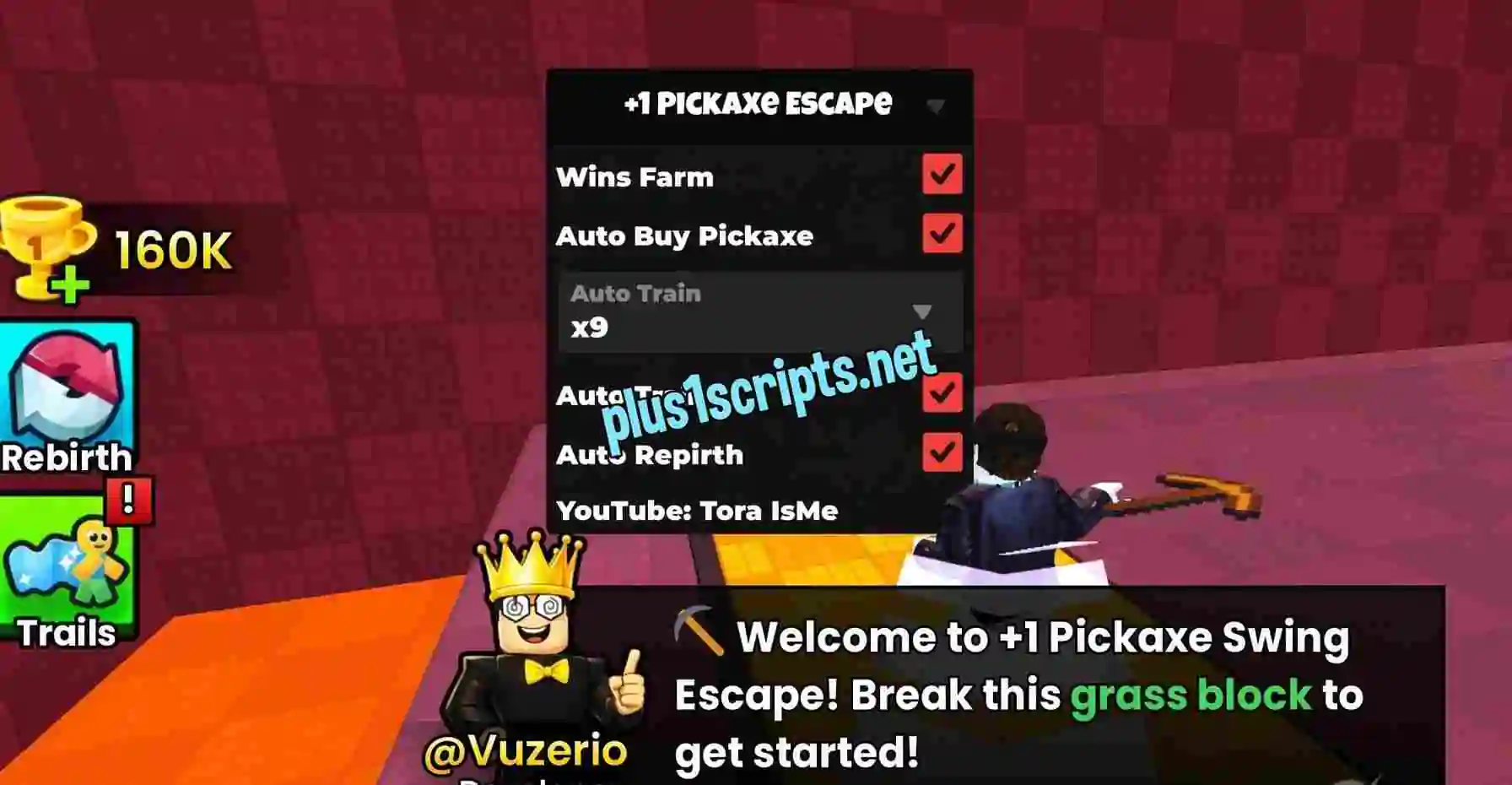 +1 Pickaxe Swing Escape Scripts Scripts