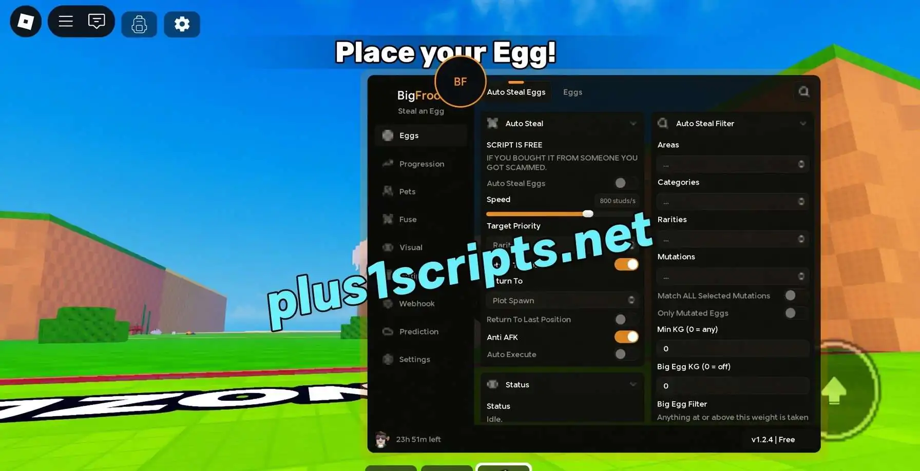 Steal An Egg Script | BF Hub | Auto Steal Eggs