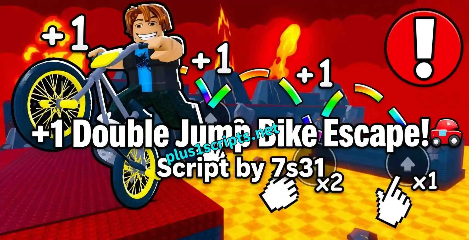 +1 Double Jump Bike Escape! 🚴Script | 7s31 | Auto Collect Coins