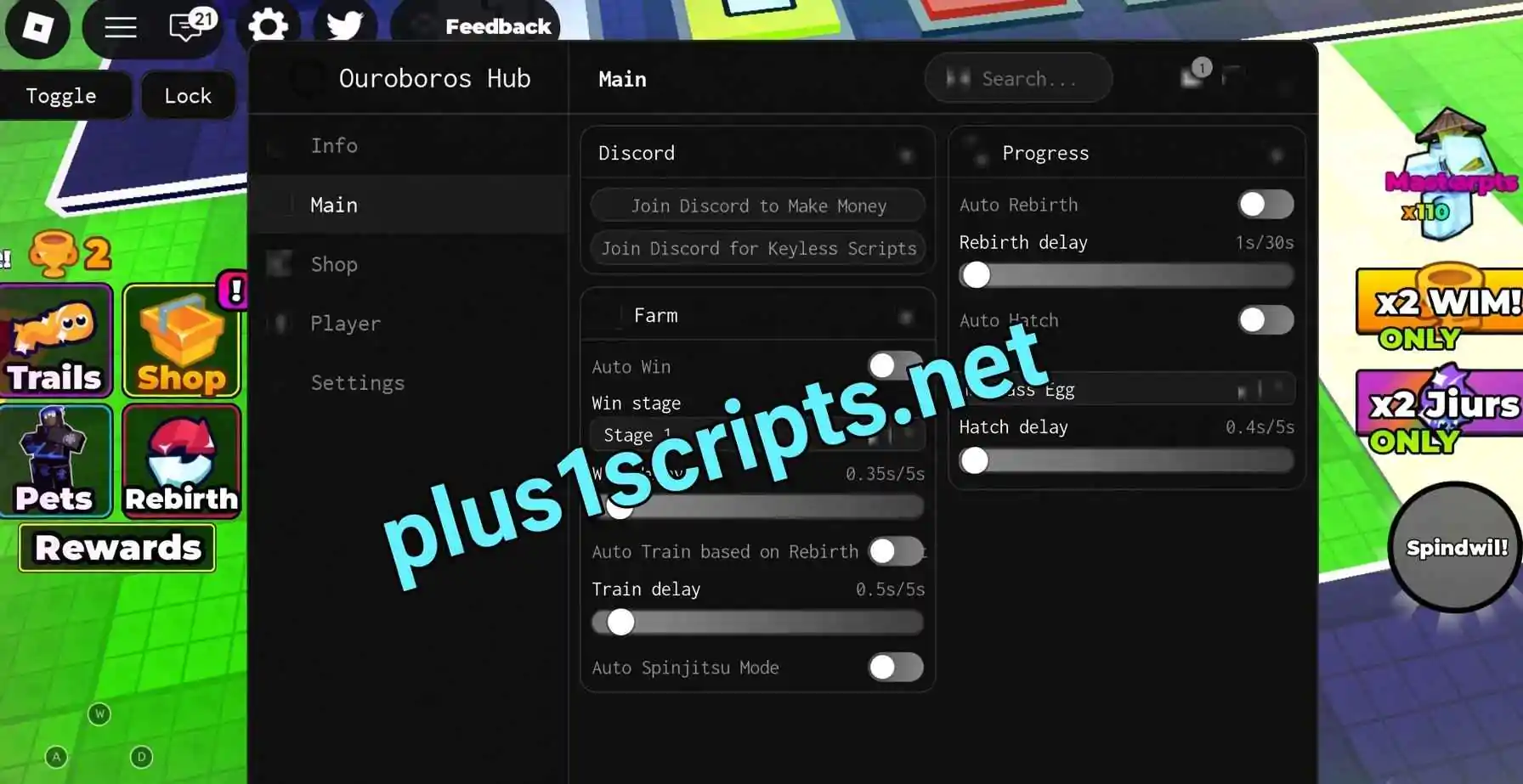 +1 Spinjitsu Escape Scripts Scripts