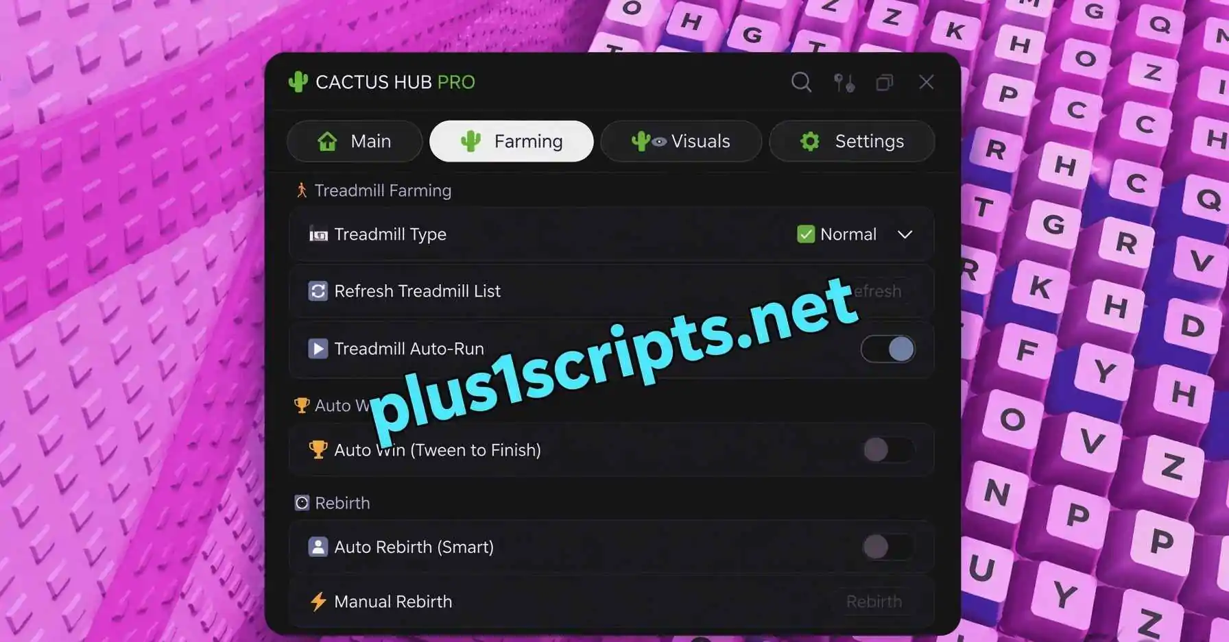 CACTUS HUB PRO | +1 Speed Keyboard Escape Script | AUTO FARM, AUTO WIN