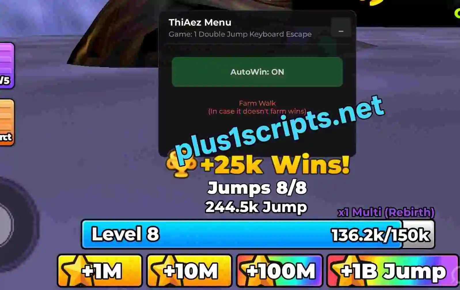 +1 Double Jump Keyboard Escape Script | ThiAez Menu [No Key]