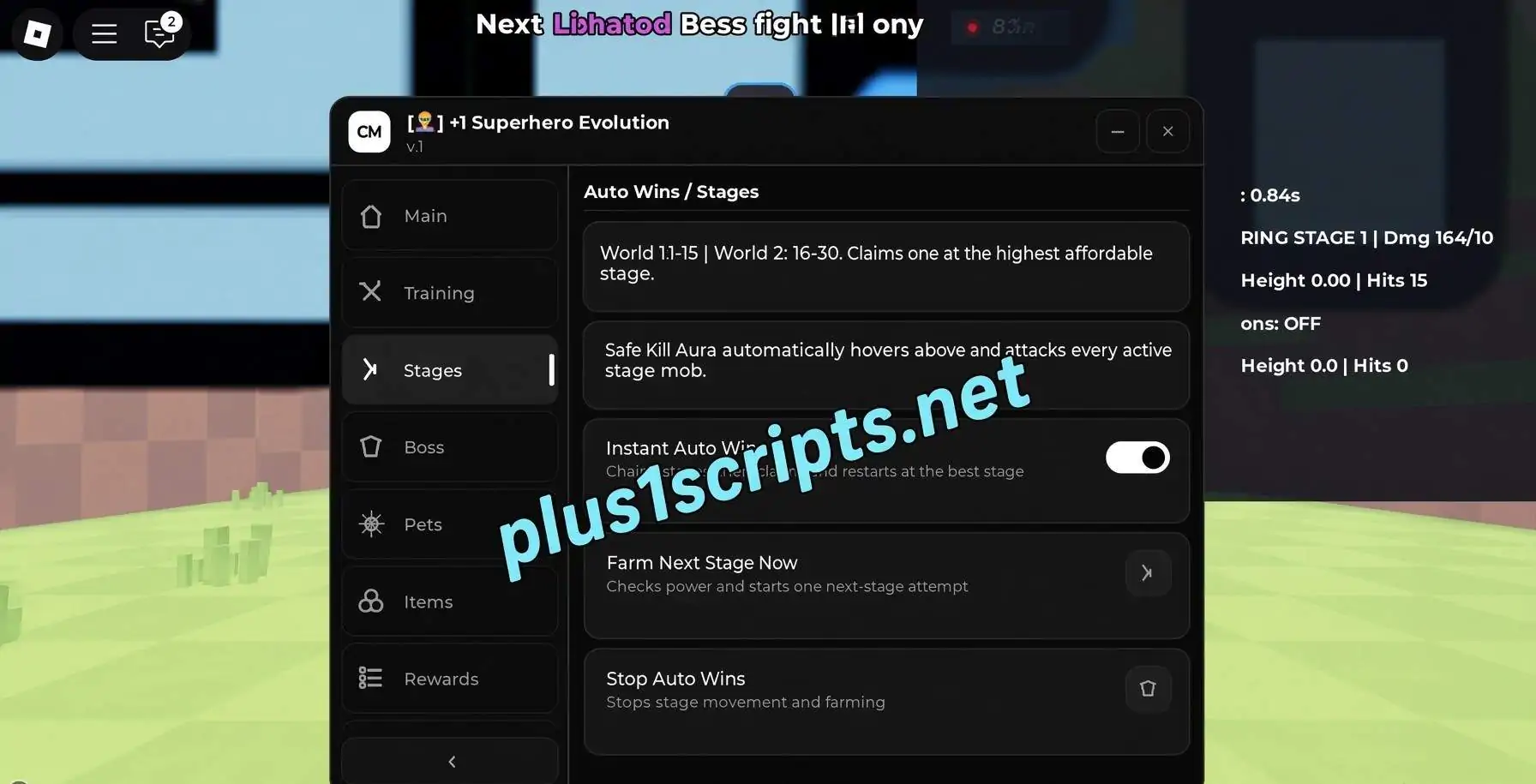 +1 Superhero Evolution Script | CM Hub | Auto Click Power