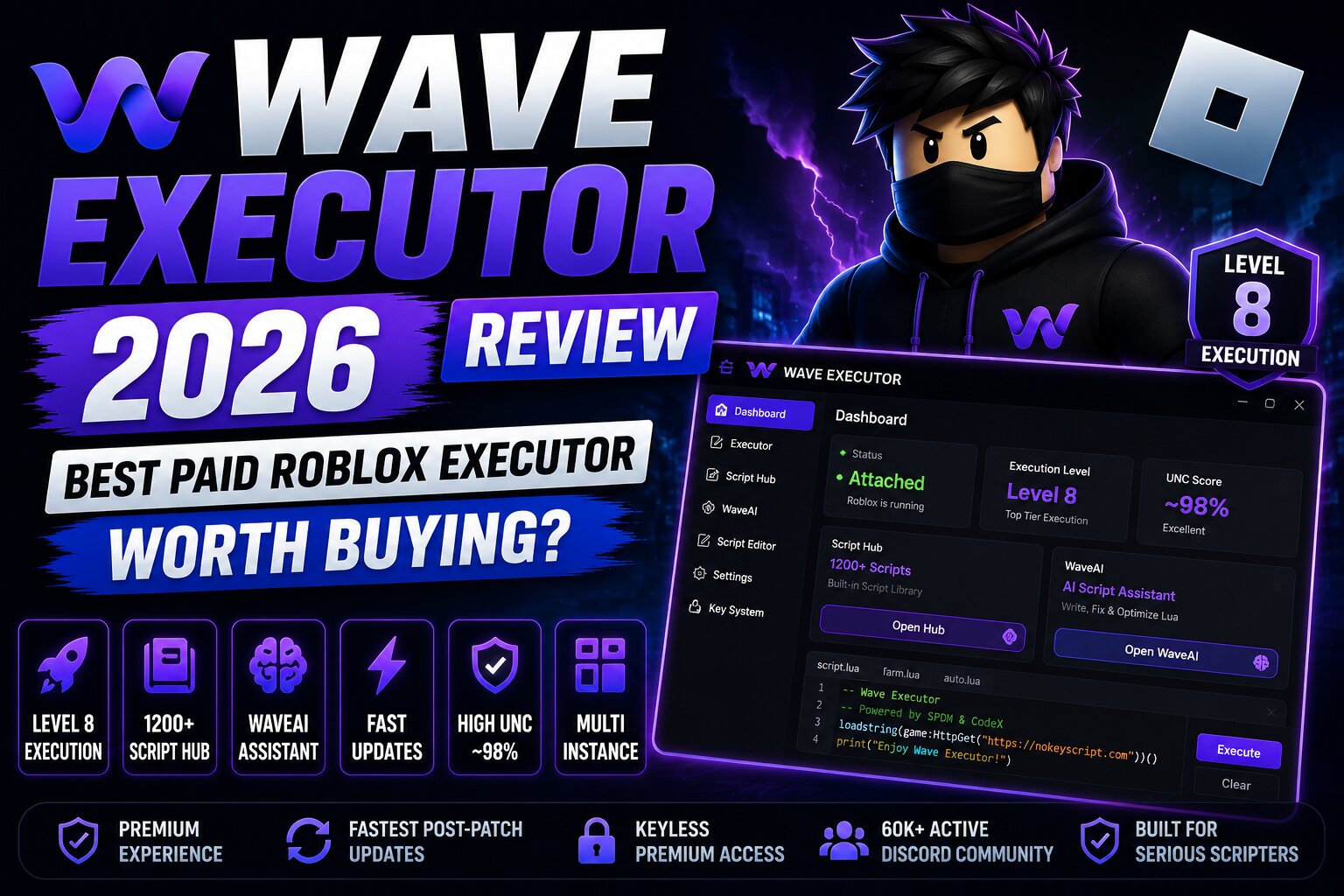 Wave Executor v3.6 - Best Paid Executor For Windows 2026
